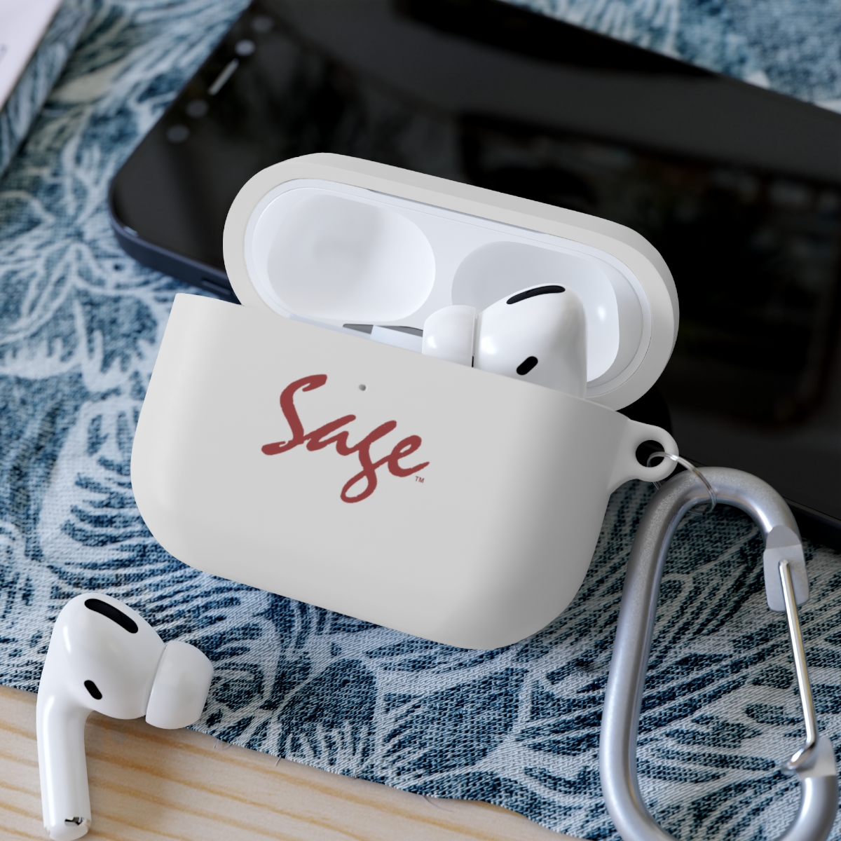 AuraArmor AirPods Guardian in White - MERCH + SWAG - Sage Design Group - Annette Sage, CEO