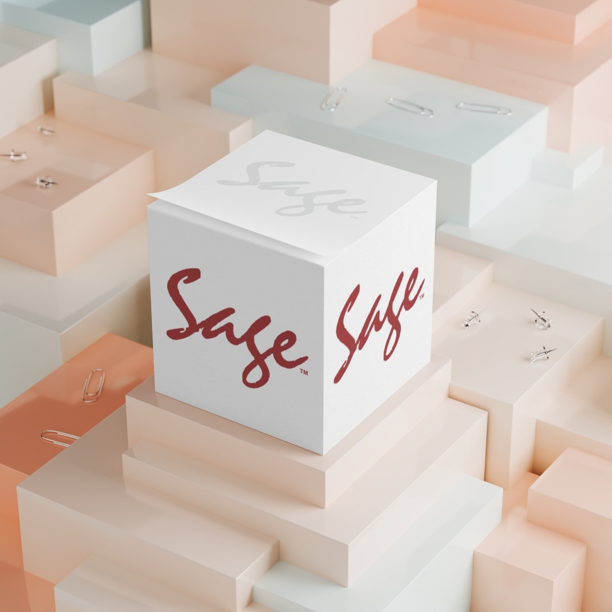 Mindful Memo Block - Custom Sticky Note Cube - MERCH + SWAG - Sage Design Group - Annette Sage, CEO