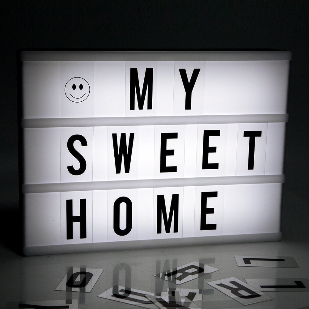 DIY Decorative LED Box Lamp with Letter Cards - Sage Design Group - Annette Sage, CEO