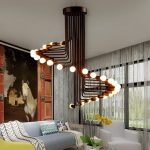 LED Spiral Staircase Chandelier Lamp - Sage Design Group - Annette Sage, CEO